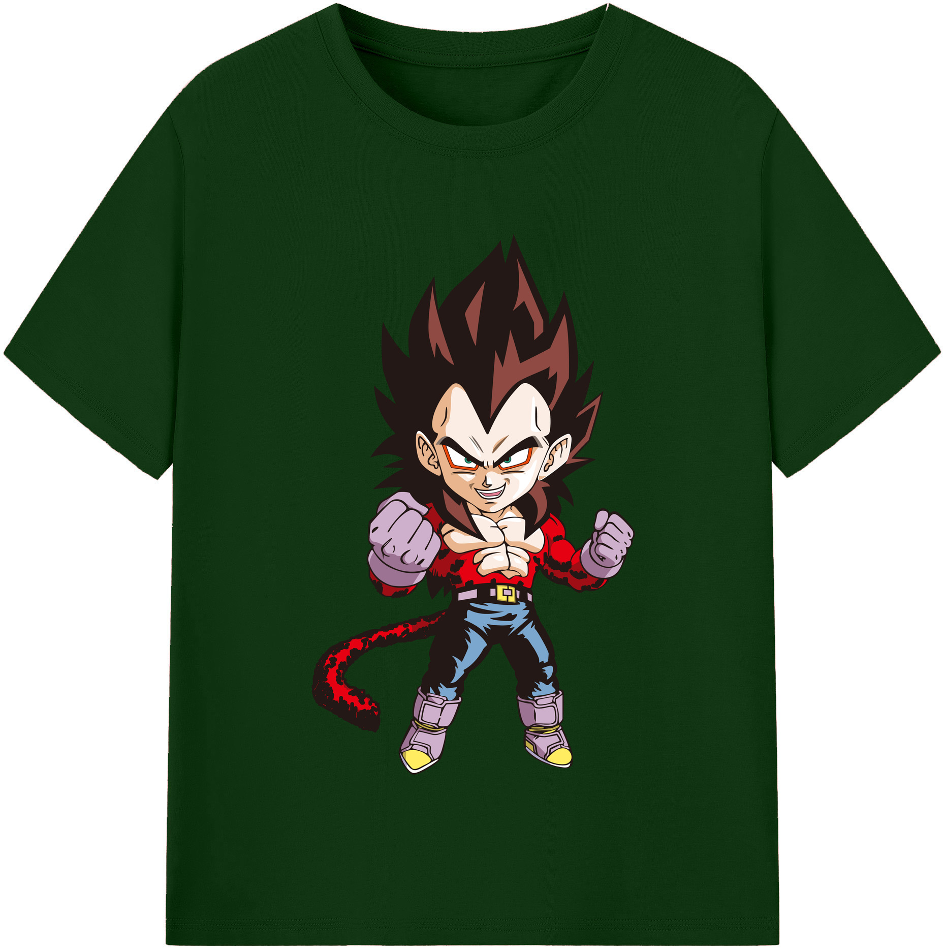 （画像用） ドラゴンボール ベジータ四世（Bejīta Yonsei）DRAGON BALL Vegeta IV 綿100％半袖Tシャツ（フロントプリント）